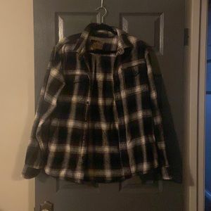 {{Orvis}} men’s shacket. (Heavier plaid shirt)